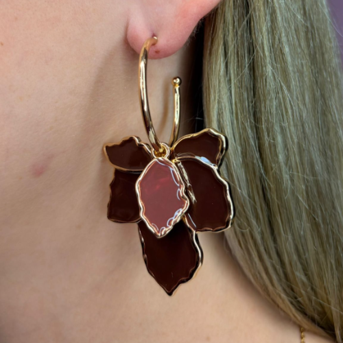 Pendientes Flower Hoop